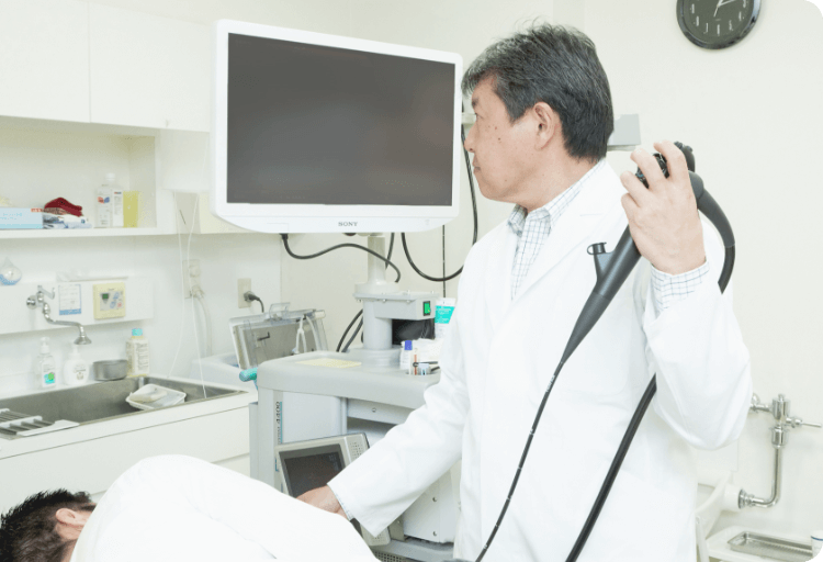 苦痛の少ない内視鏡を目指しています
